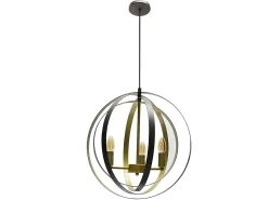 Colgante De 3 Luces Modelo Encaje Marr-dorado