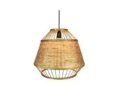 Colgante De Bambu Modelo Croton1xe27 Acabado Marron Regx41d