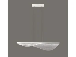 Colgante Led Modelo Bianca En Acabado Transparente-blanco