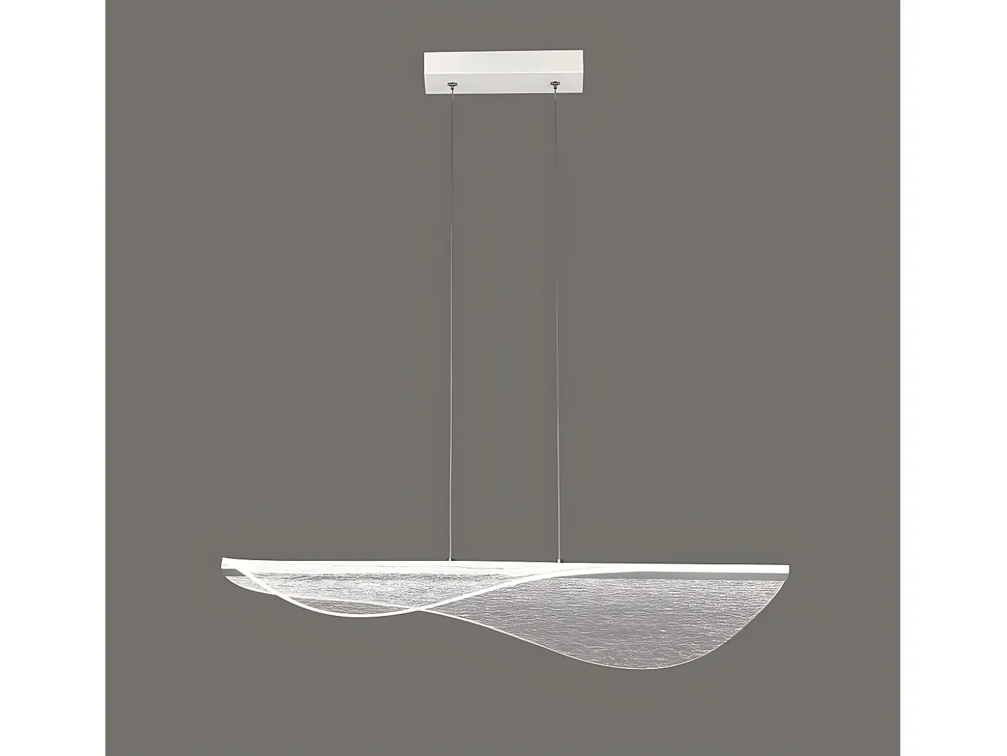 Colgante Led Modelo Bianca En Acabado Transparente-blanco