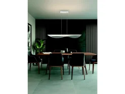 Colgante Led Modelo Bianca En Acabado Transparente-blanco