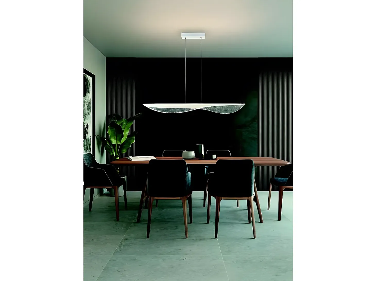 Colgante Led Modelo Bianca En Acabado Transparente-blanco