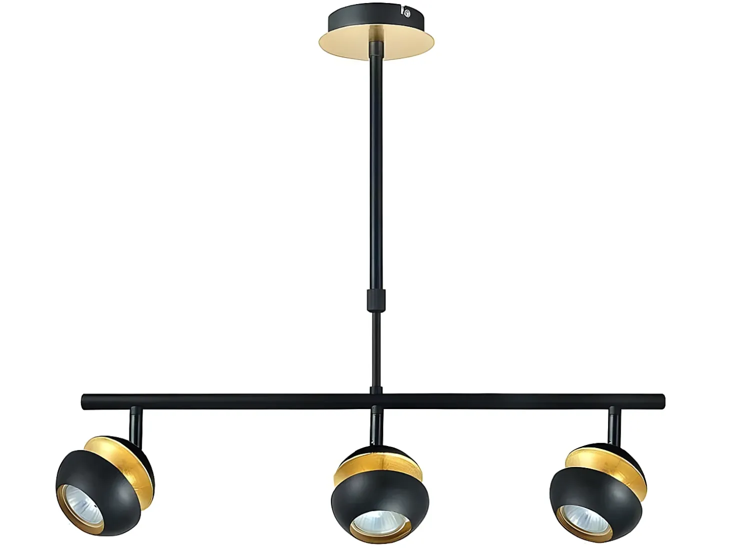 Colgante Lineal De 3 Focos Beethoven Negro/oro