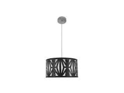 Colgante 1luz Xe27 Modelo Katerina Cromo/madera Negra Regulable