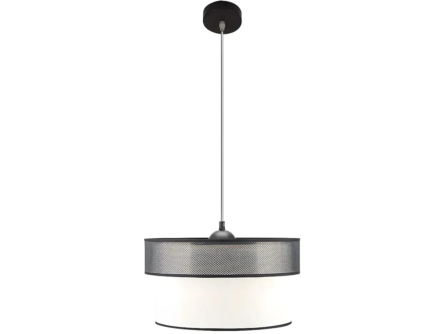 Colgante Modelo Felix Negro/blanco De 1 Luz