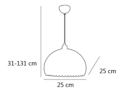 Colgante modelo Gema acabado cromo 31 cm(alto) 25 cm(ancho)25 cm(fondo
