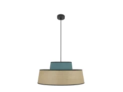 Colgante Modelo Jia Natural/turquesa De 1 Luz