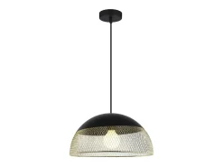 Colgante modelo Krista acabado negro-cuero 30cm(alto)40 cm(ancho)40 cm(largo)