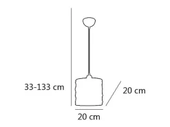 Colgante modelo Rabat acabado cromo 33 cm(alto) 20 cm(ancho)20 cm(fondo