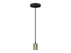 Colgante modelo Sauce con acabado negro y cuero 15cm(alto) 10cm(ancho) 10cm(fondo