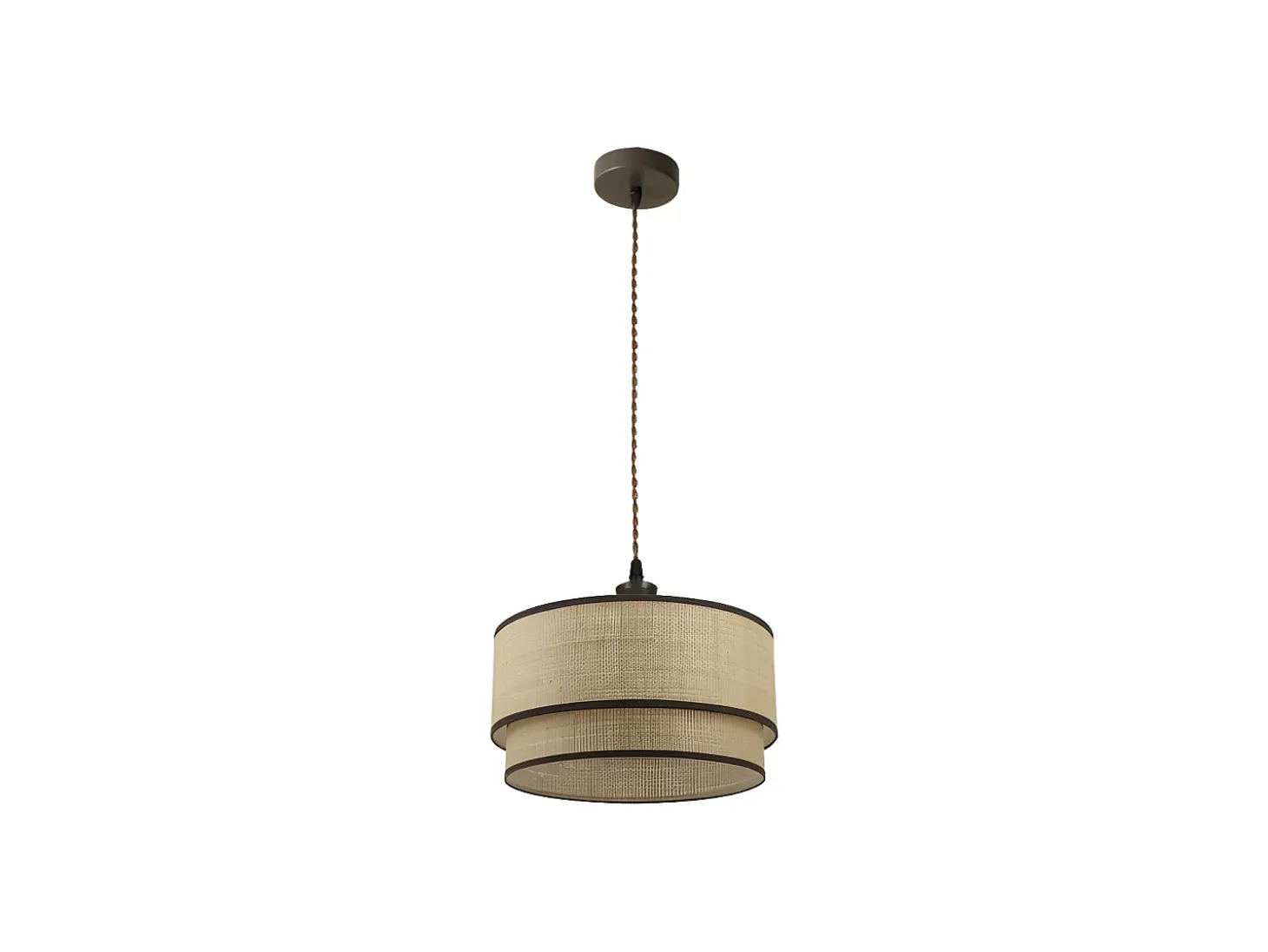 Colgante Regulable Color Marron/natural Modelo Roque
