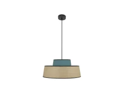Colgante Regulable Modelo Jia 1luz Natural/turquesa