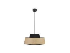 Colgante 1xe27 Modelo Jia Natural/negro Regulable
