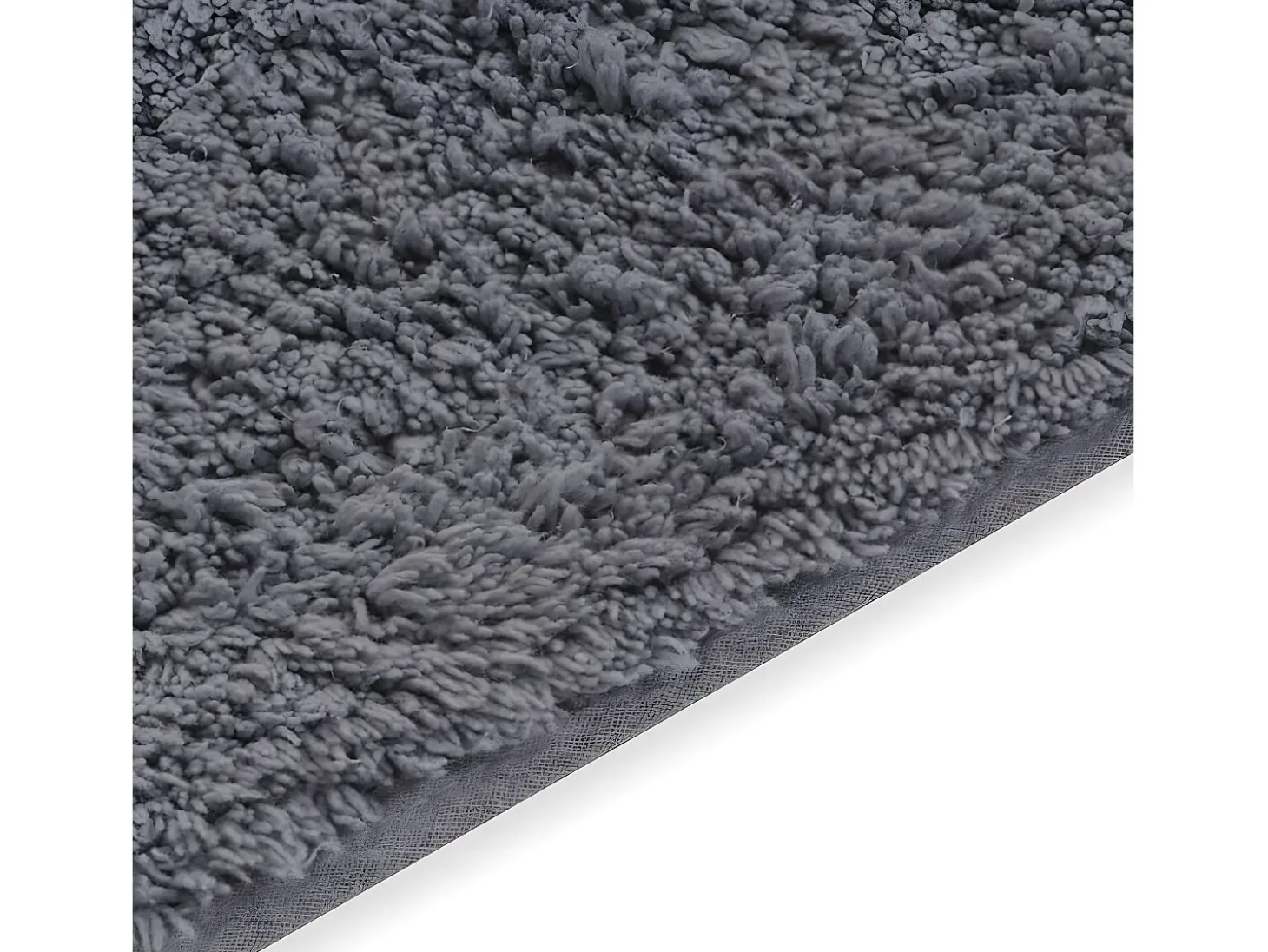 Conjunto de alfombras de baño de tela 2 piezas gris ES646692