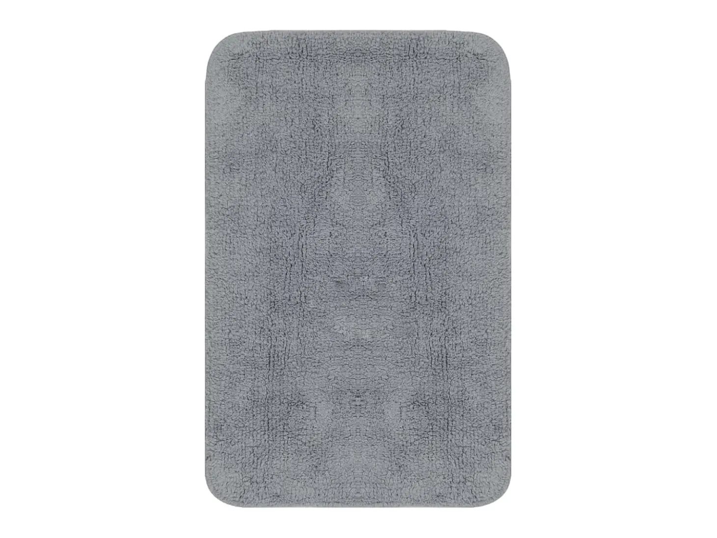 Conjunto de alfombras de baño de tela 2 piezas gris ES646692