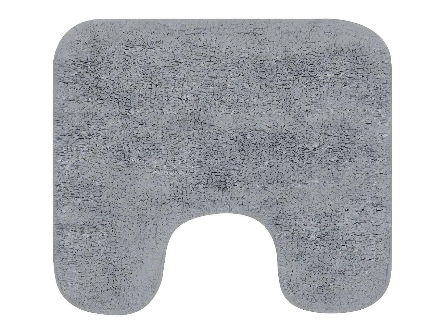 Conjunto de alfombras de baño de tela 2 piezas gris ES646692