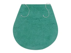 Conjunto de alfombrillas de baño de tela 3 piezas turquesa ES764355