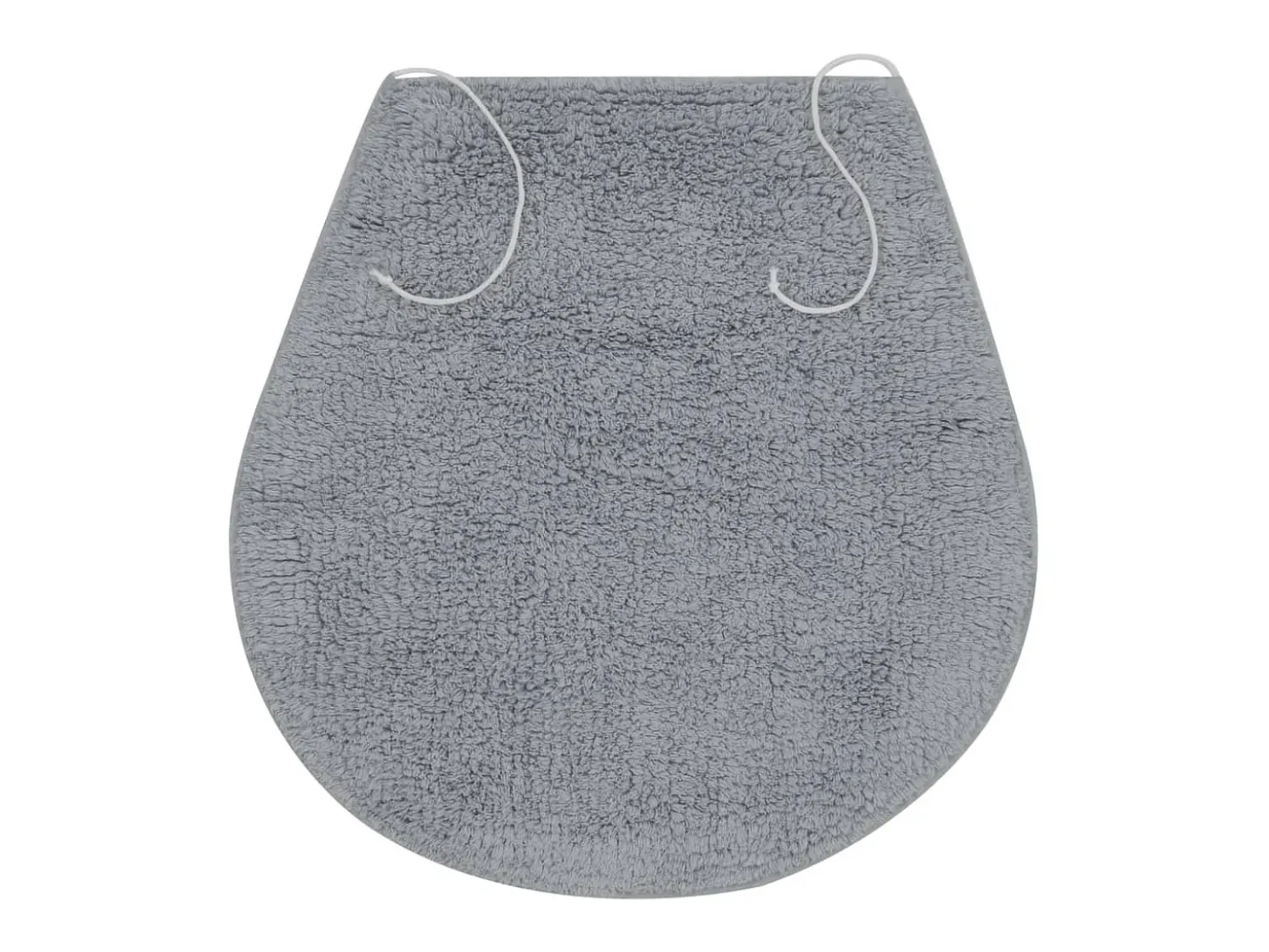 Conjunto de alfombrillas de baño de tela 3 piezas gris ES272353