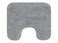 Conjunto de alfombrillas de baño de tela 3 piezas gris ES272353