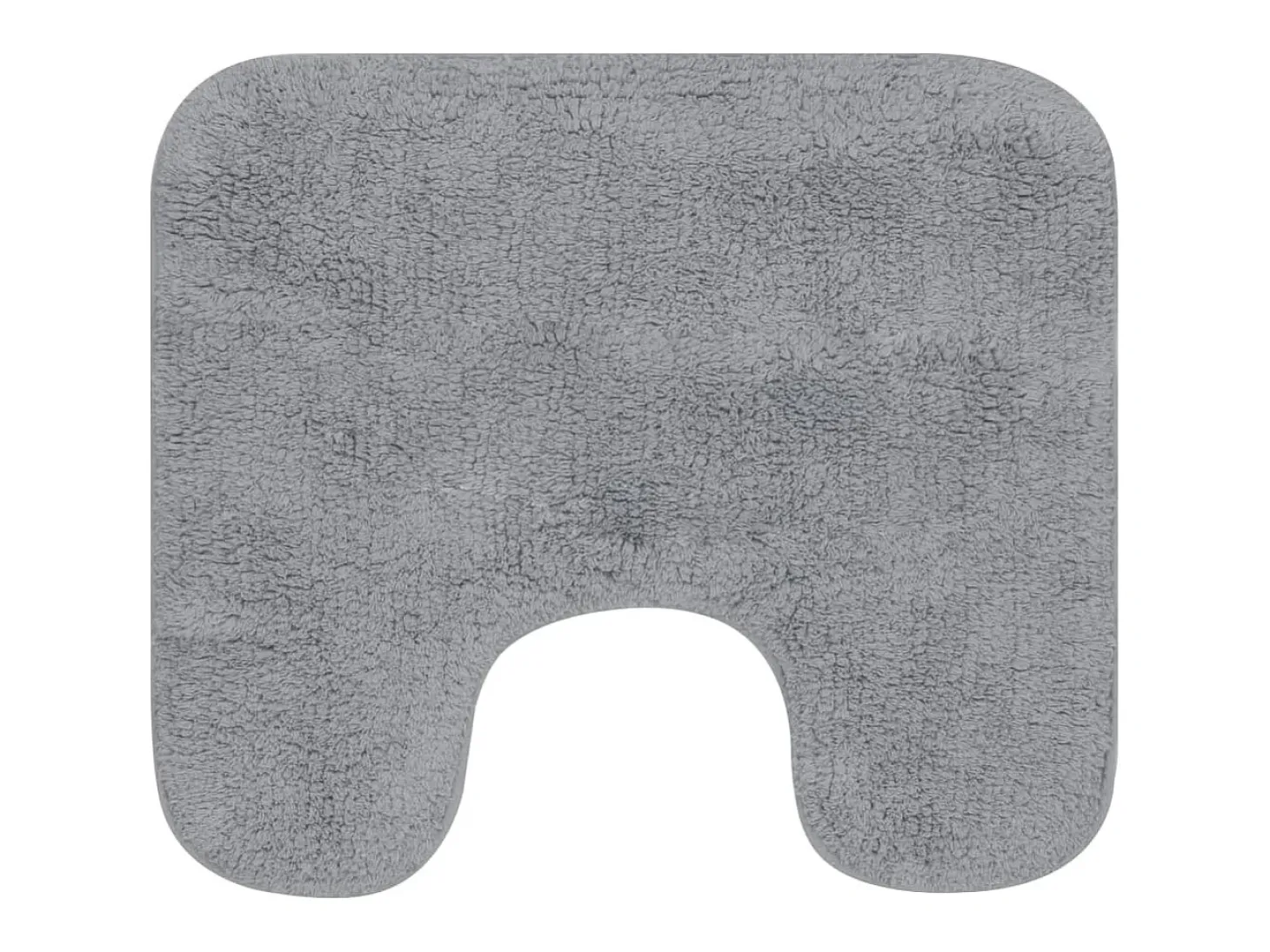 Conjunto de alfombrillas de baño de tela 3 piezas gris ES272353