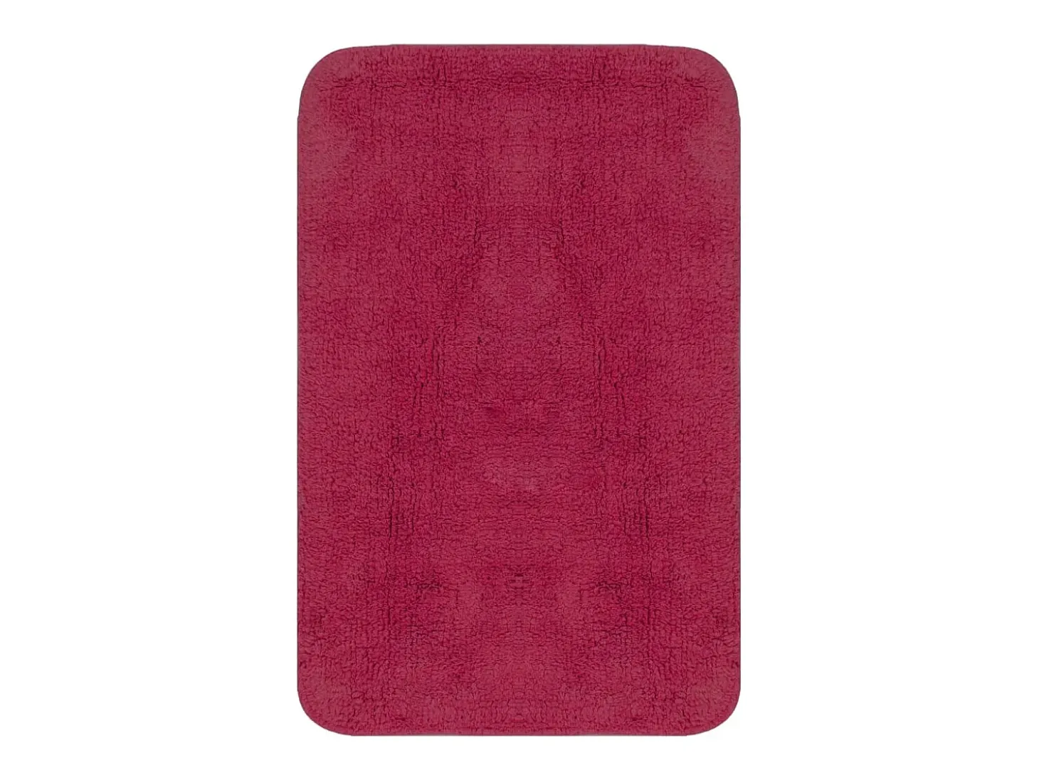 Conjunto de alfombrillas de baño de tela 3 piezas fucsia ES138634