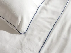 Conjunto de cama de percal 80 hilos/ cm² - Funda 220 x 240 cm + 2 fundas de almohada - Blanco - AGAMI