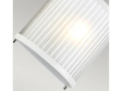 Corona Flush 1 ljus vägglampa, vit polerad nickel, frostat glas