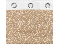Cortina bi material con lona de yute estampada 140 x 240 cm