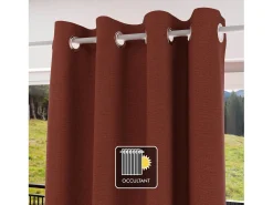 Cortina con ojales 100% blackout 135x250 cm ECLIPSE ladrillo, por Soleil d'Ocre