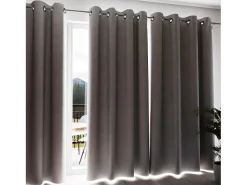 Cortina con ojales aislante y 100% opaca 135x300 cm ECLIPSE blanco, por Soleil d'ocre
