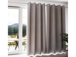 Cortina con ojales aislante y 100% opaca 135x250 cm ECLIPSE blanco, por Soleil d'ocre