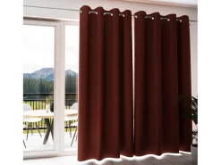 Cortina con ojales aislante y 100% Blackout 135x300 cm ECLIPSE ladrillo, por Soleil d'ocre
