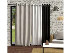 Cortina con ojales lavados de microfibra 135x250 cm BOHEME lino