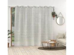 Cortina con ojales ventanal 280x250 cm plata BELLA, por Soleil d'ocre