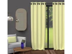 Cortina con ojales 135x250 cm LEMON green blackout