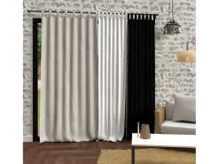 Cortina con patas lavadas de microfibra 135x250 cm Lino BOHEME