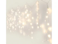 Cortina de Guirnaldas LED 3m Short Transparente 3000K Blanco Cálido