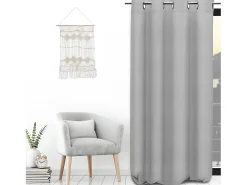 Cortina de lino con ojales 135X250 cm LINEN GRIS, por Soleil d'Ocre