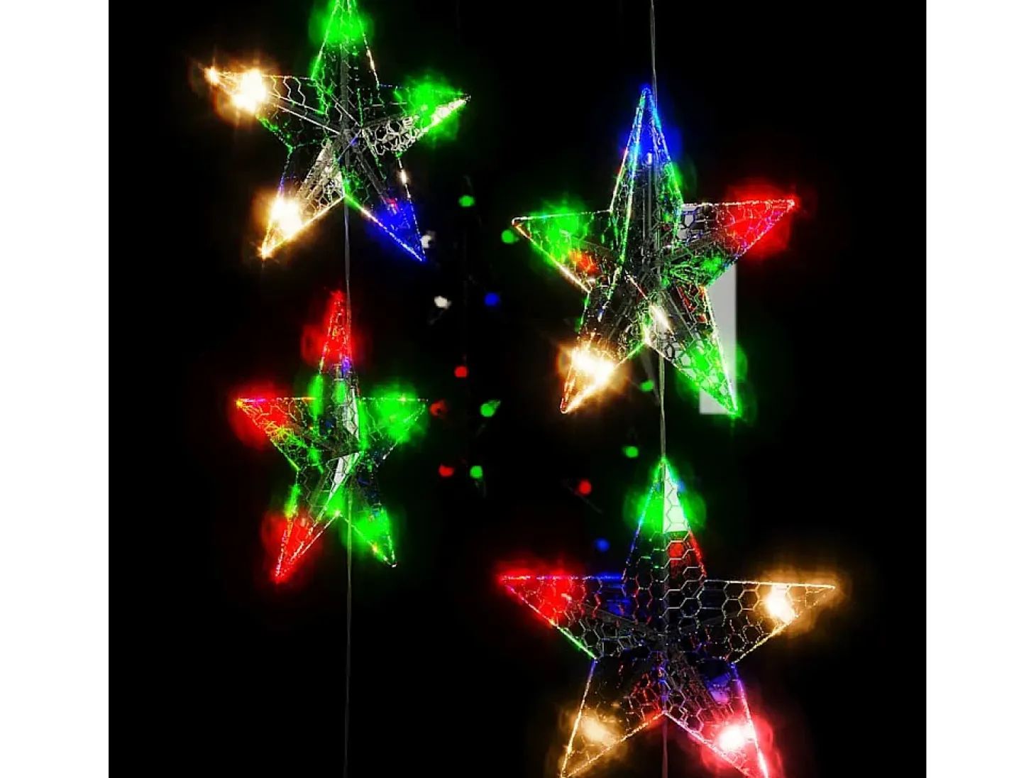 Cortina de luces estrellas 200 LEDs de colores 8 funciones