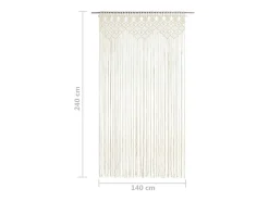 Cortina de macramé algodón 140x240 cm ES159642
