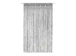 Cortina de macramé algodón gris antracita 140x240 cm ES960401
