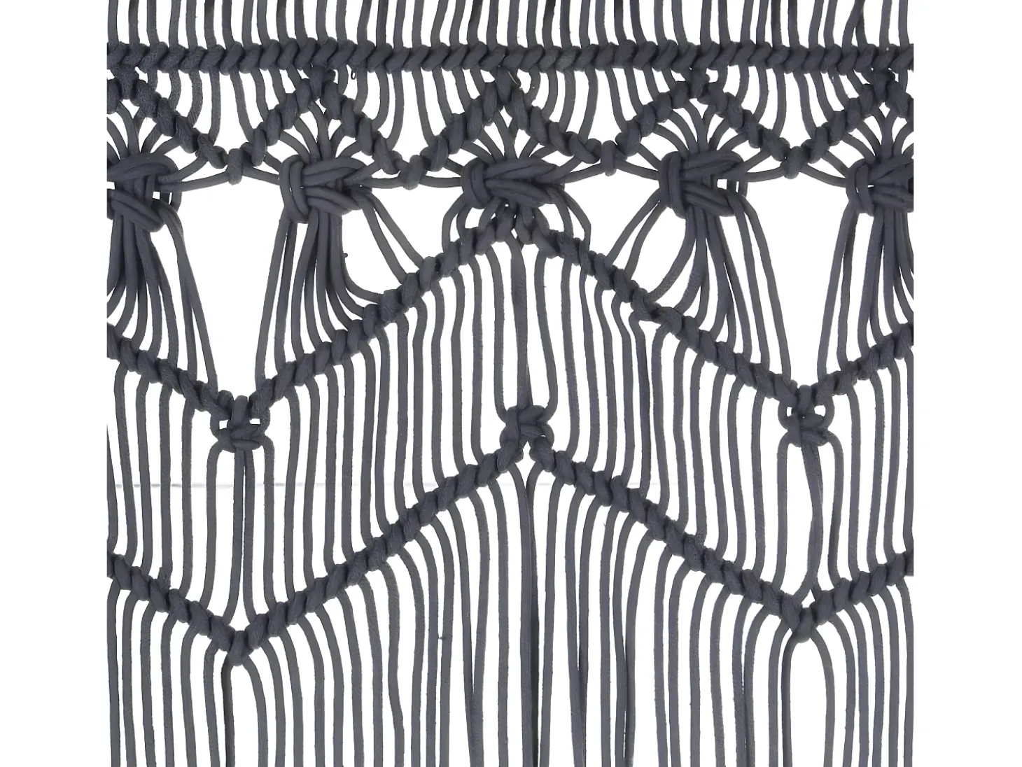 Cortina de macramé algodón gris antracita 140x240 cm ES960401
