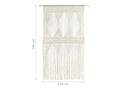 Cortina de macramé algodón 140x240 cm ES614485