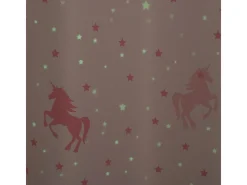 Cortina de unicornio fosforescente 140 x 250 cm