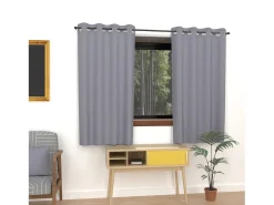 Cortina lisa con ojales antiarrugas 135x180 cm ALIX gris