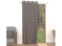 Cortina lisa con ojales antiarrugas 135x250 cm ALIX mocha