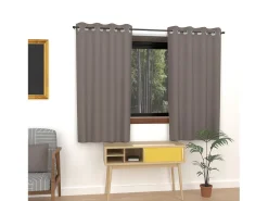 Cortina lisa con ojales antiarrugas 135x180 cm ALIX mocha
