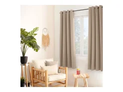 Cortina ocultante unida con 8 ollaos 140 x 180 cm