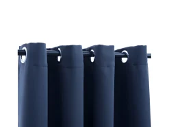 Cortina opaca con anillas de metal azul 290x245 cm ES878724