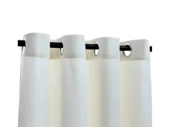 Cortina opaca con anillas de metal terciopelo crema 290x245 cm ES369518